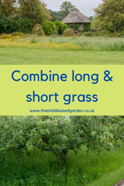 Combine short and long grass in your lawn