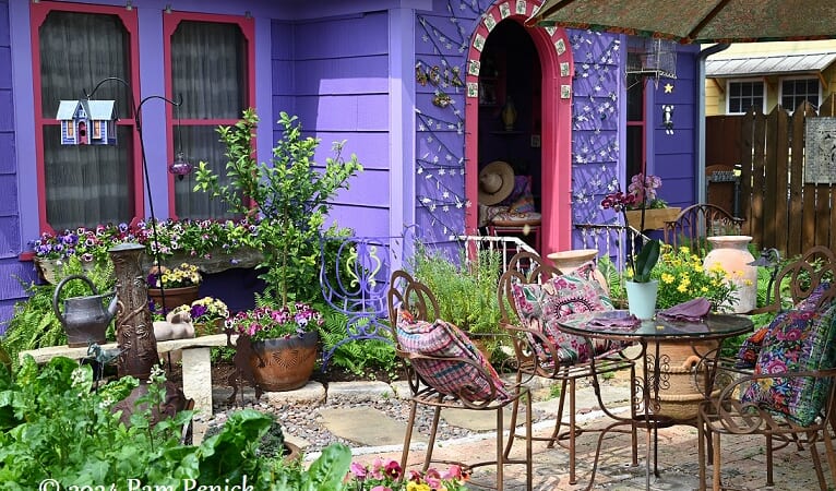 Lucinda’s purple-heart home and garden
